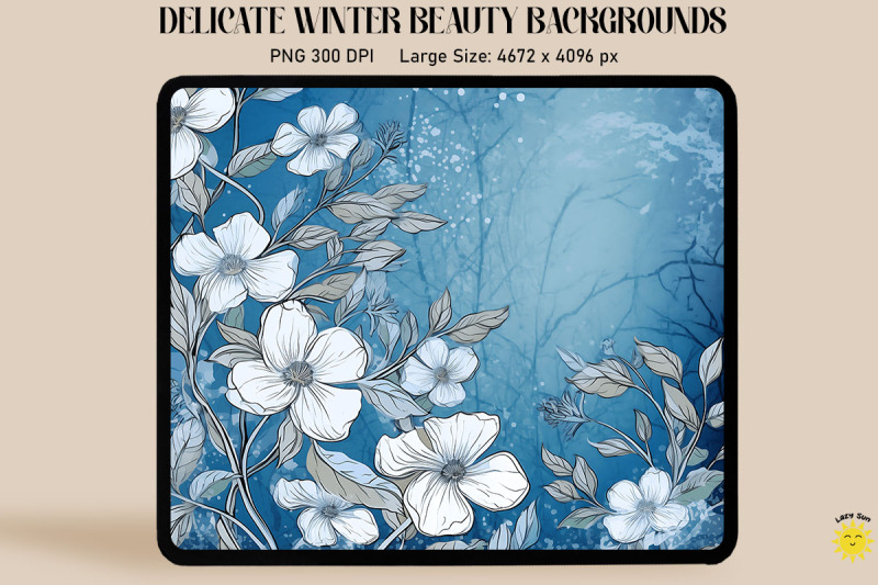 white-flowers-on-winter-backgrounds