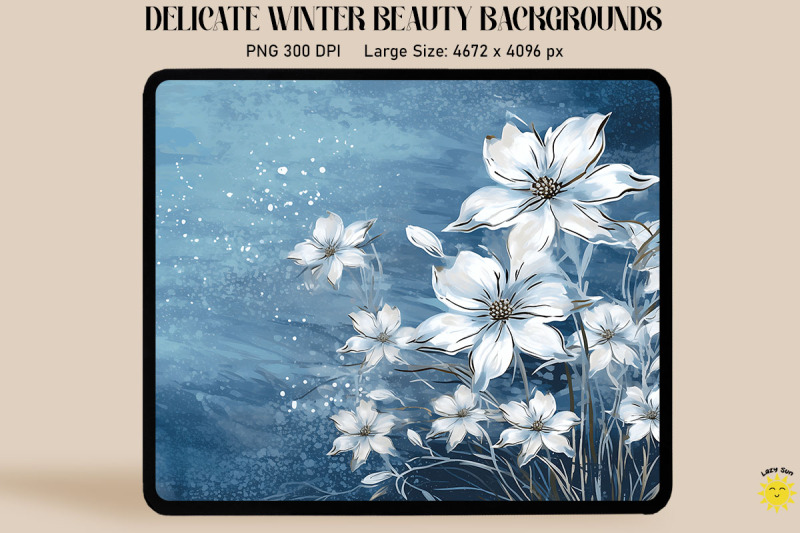 white-flowers-on-winter-backgrounds