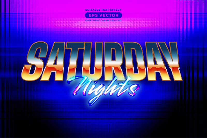 saturday-nights-editable-text-effect-retro-style-with-vibrant-theme-co