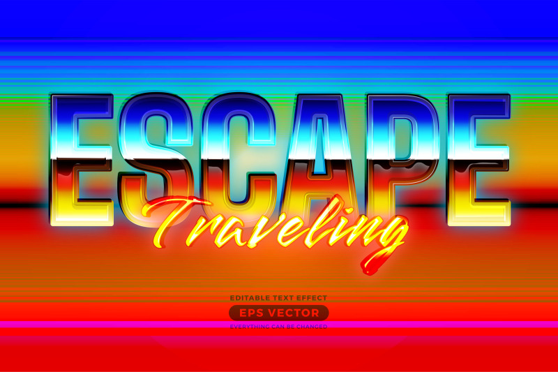 escape-traveling-editable-text-effect-retro-style-with-vibrant-theme-c