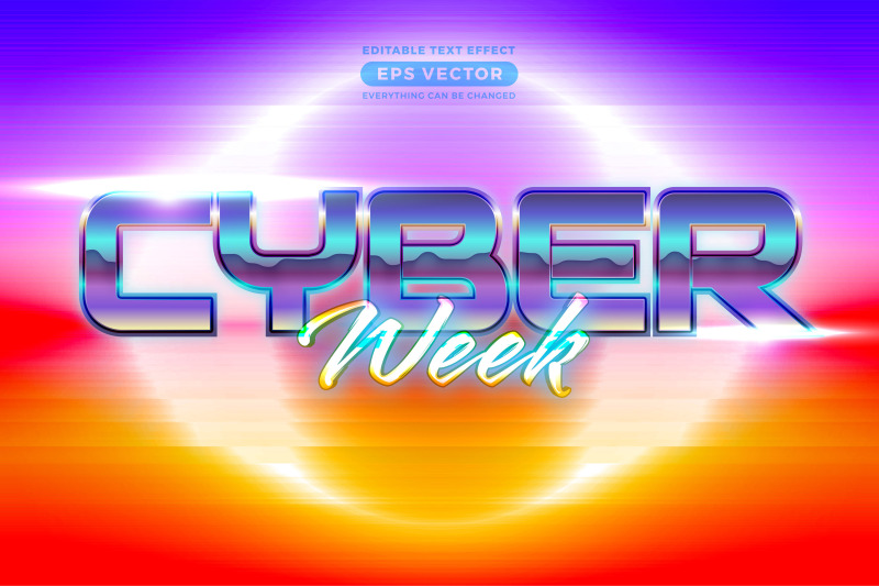 cyber-week-editable-text-effect-retro-style-with-vibrant-theme-concept