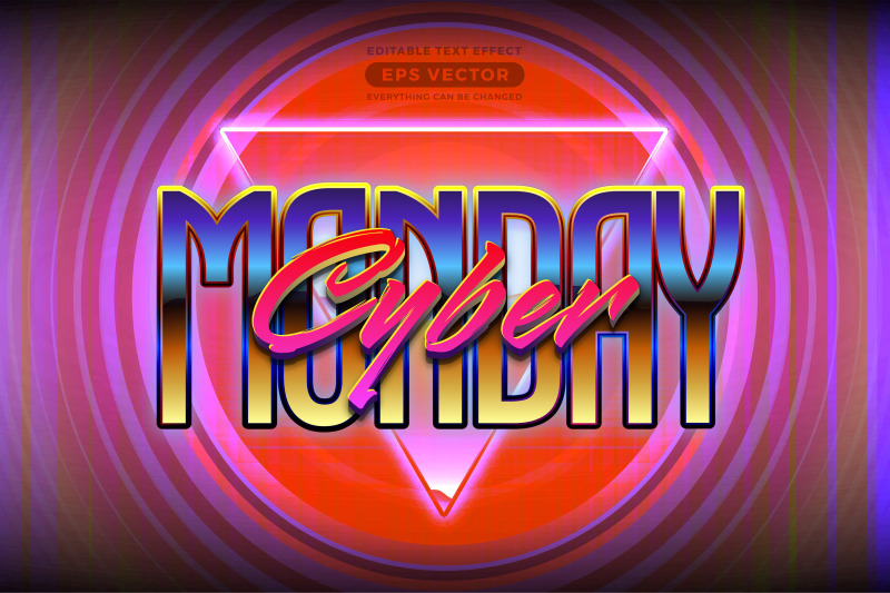 cyber-monday-editable-text-effect-retro-style-with-vibrant-theme