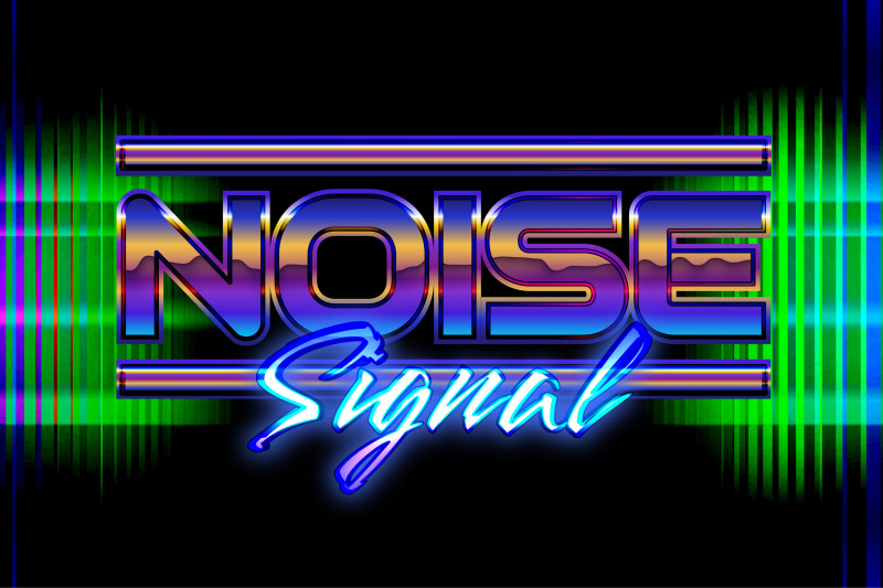 noise-signal-editable-text-effect-retro-style-with-vibrant-theme-conce