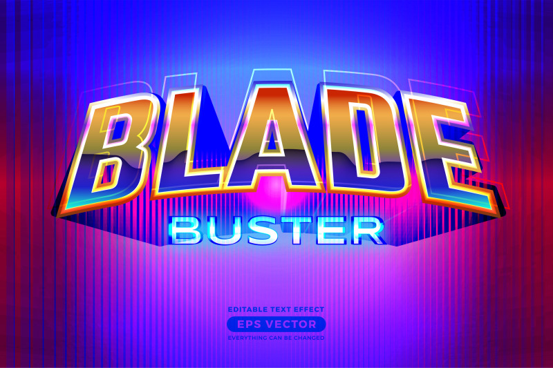 blade-buster-editable-text-effect-retro-style-with-vibrant-theme-conce