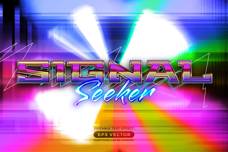 signal-seeker-editable-text-effect-retro-style-with-vibrant-theme-conc