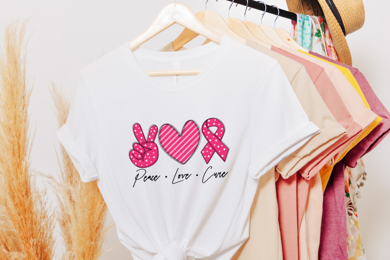 peace-love-cure-breast-cancer-png