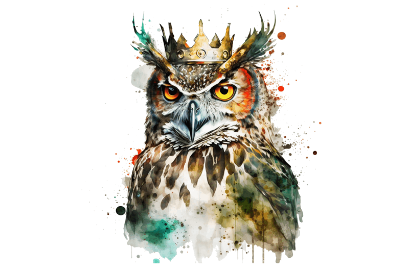 watercolor-cool-king-owl-bundle