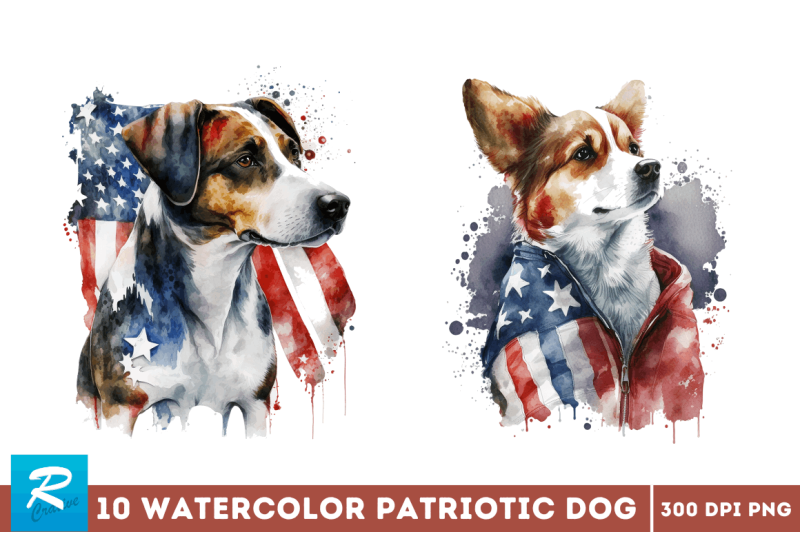 watercolor-patriotic-dog-bundle