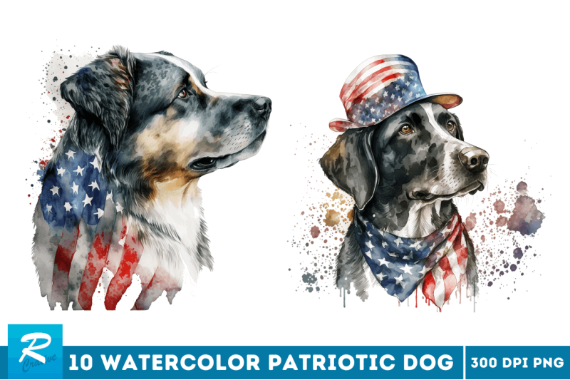 watercolor-patriotic-dog-bundle