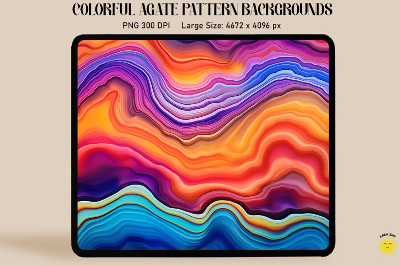 rainbown-color-agate-pattern-backgrounds