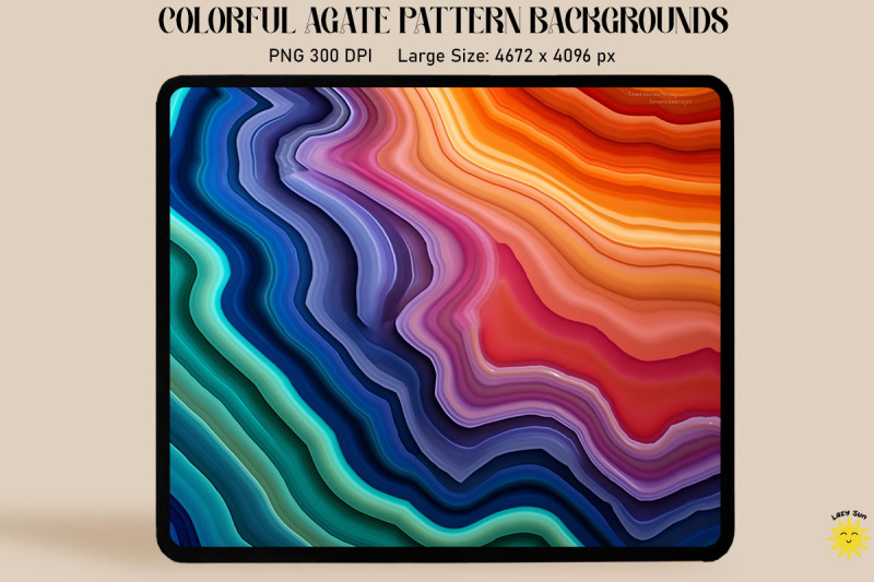 rainbown-color-agate-pattern-backgrounds