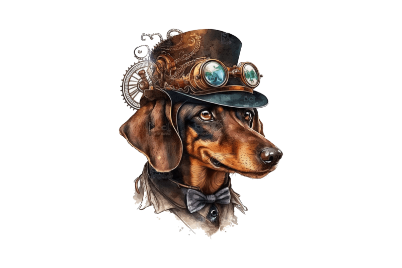 watercolor-steampunk-dachshund-bundle