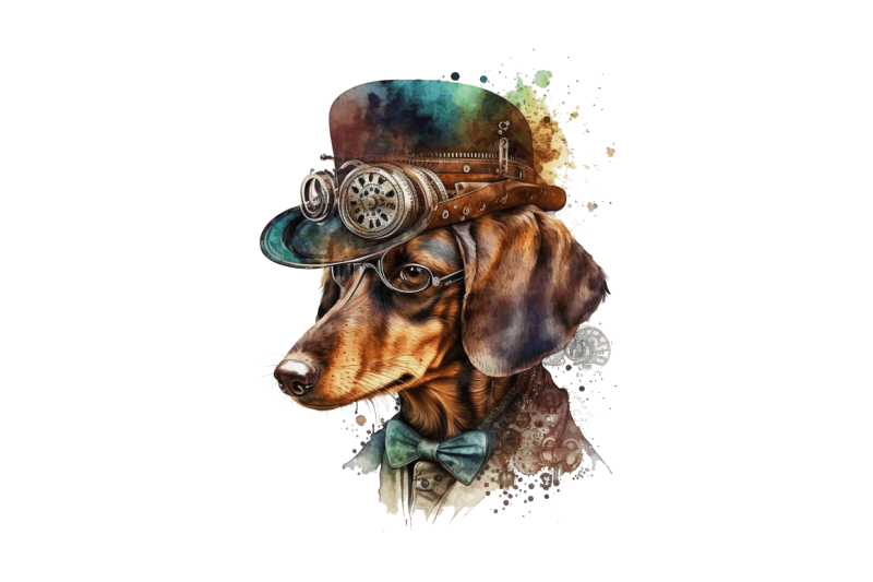 watercolor-steampunk-dachshund-bundle