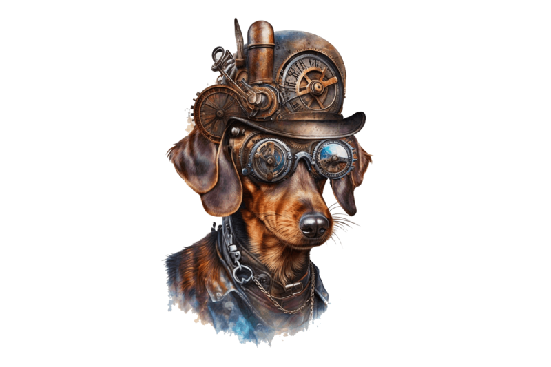 watercolor-steampunk-dachshund-bundle