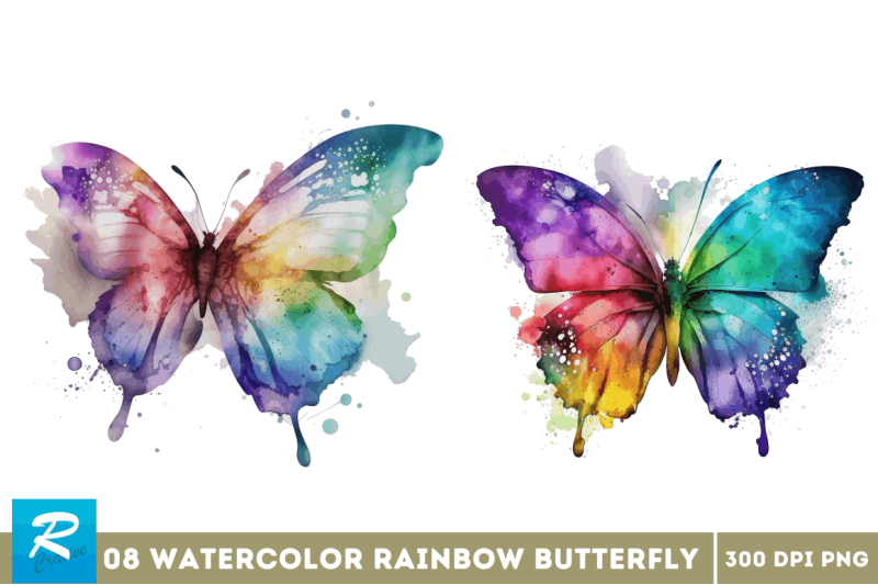 watercolor-rainbow-butterfly-bundle