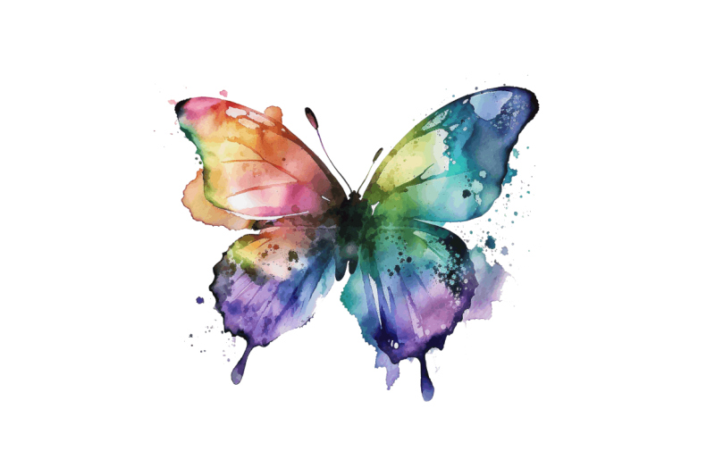 watercolor-rainbow-butterfly-bundle