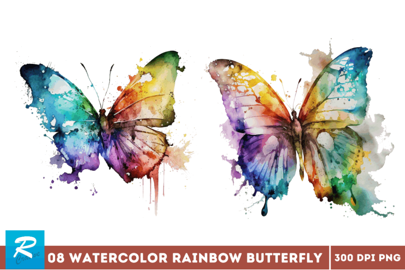 watercolor-rainbow-butterfly-bundle