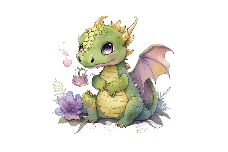 watercolor-cute-dragon-bundle