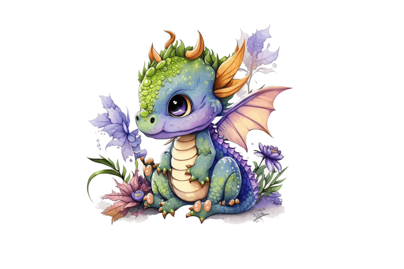 watercolor-cute-dragon-bundle