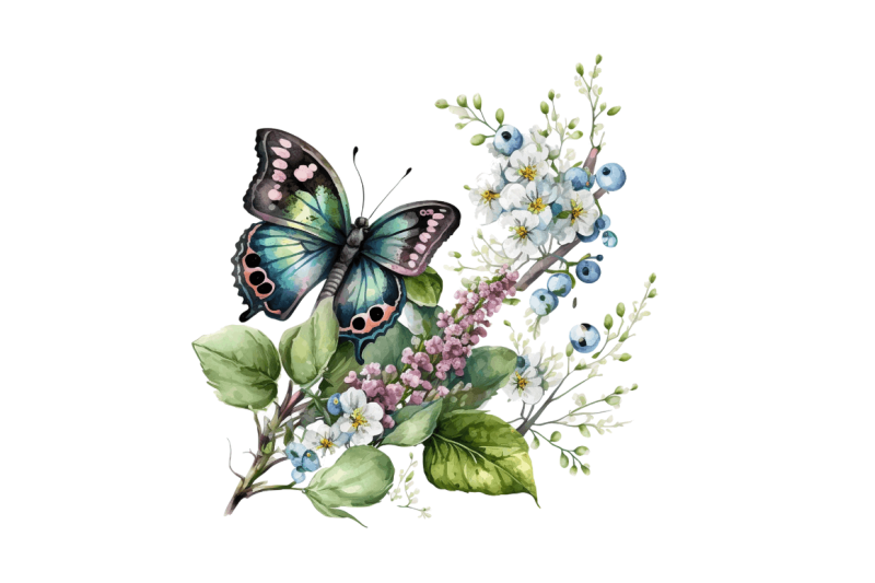 watercolor-butterfly-and-spring-flowers-bundle