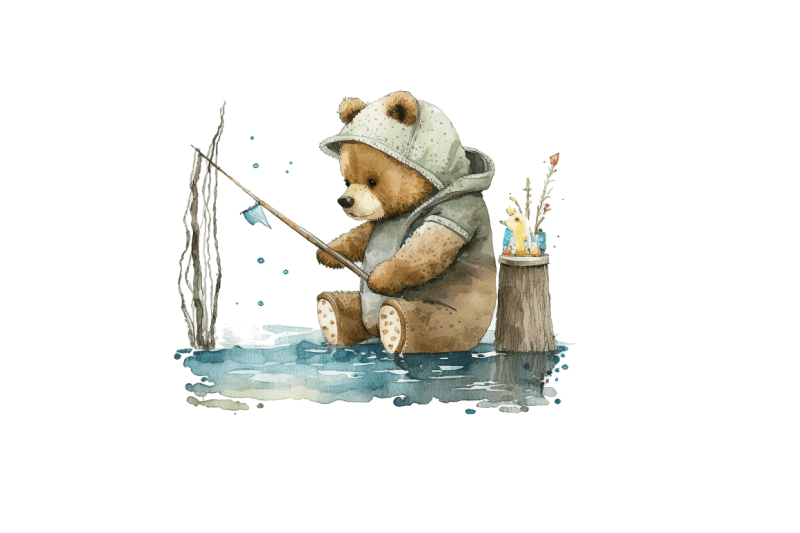 watercolor-daddy-bear-fishing-bundle