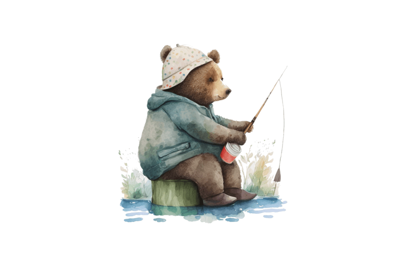 watercolor-daddy-bear-fishing-bundle
