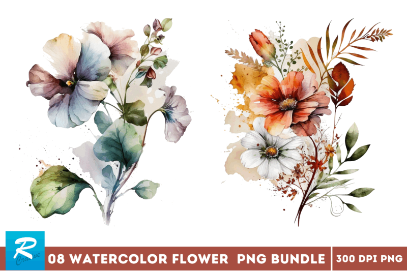 watercolor-flower-bundle