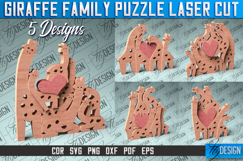 giraffe-family-puzzle-laser-cut-baby-animals-puzzle-svg