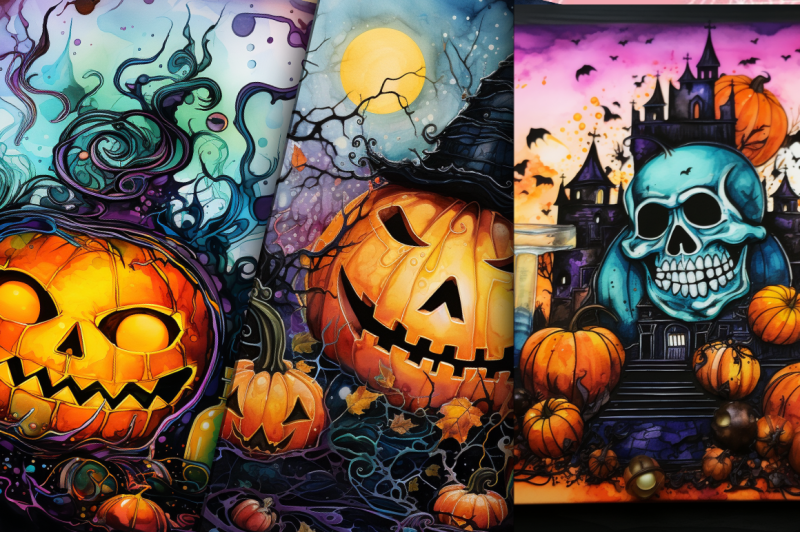 halloween-alcohol-ink-bundle