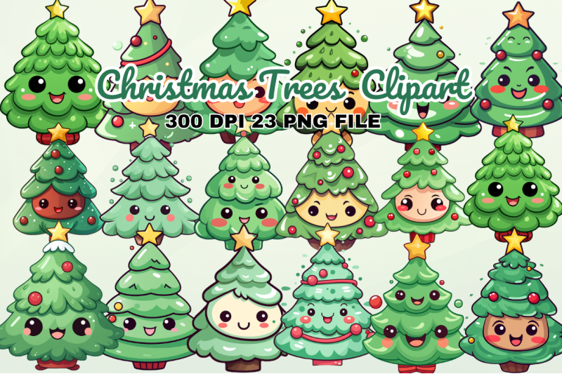 christmas-trees-clipart-bundle