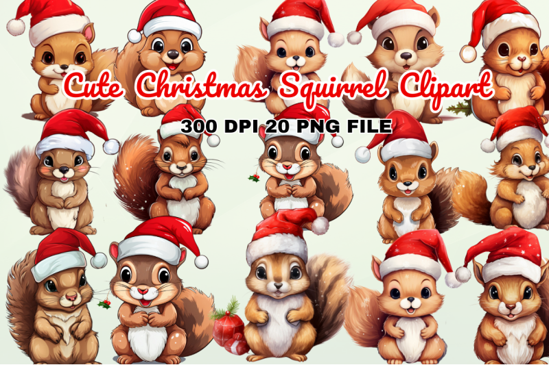 christmas-cute-squirrel-clipart