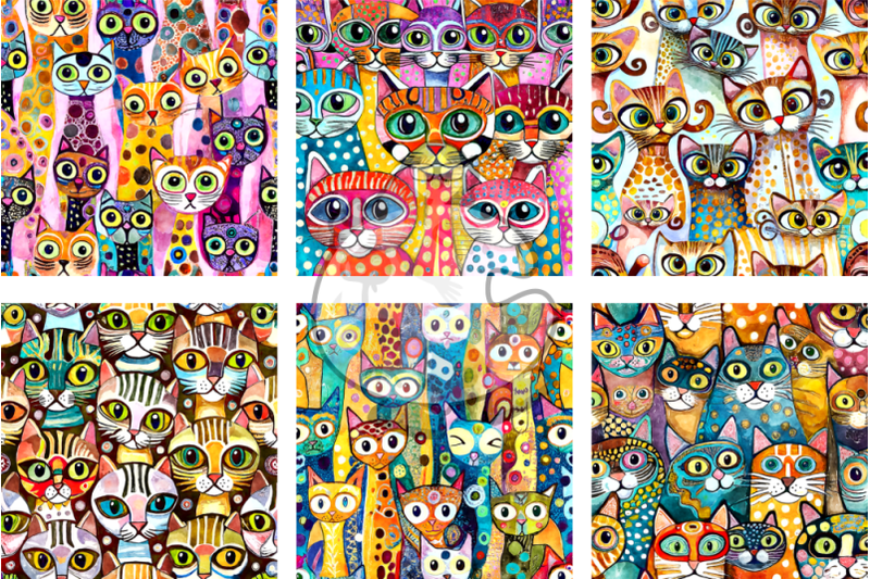 cat-crowd-transparent-watercolor-patterns