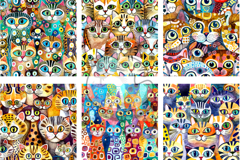 cat-crowd-transparent-watercolor-patterns