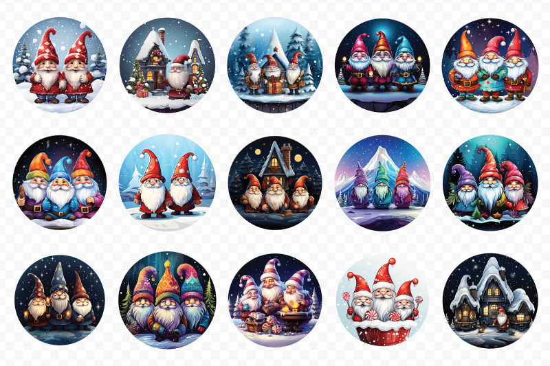 christmas-gnome-round-sublimation-bundle