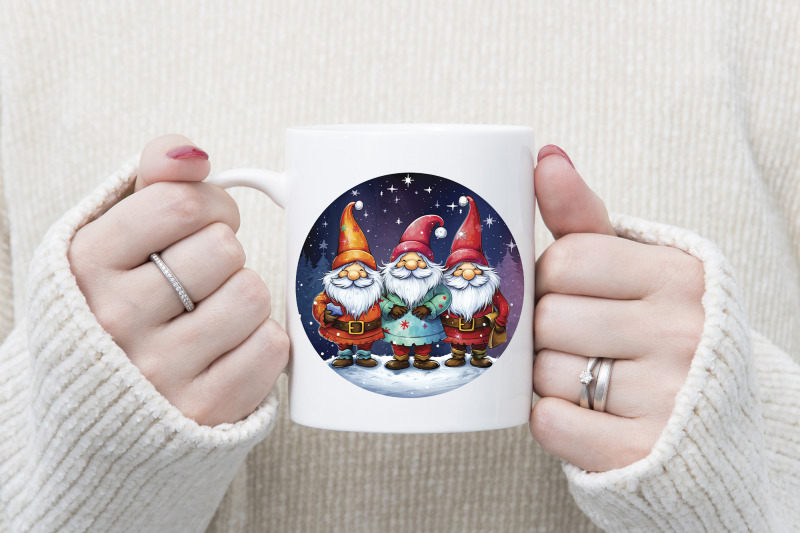 christmas-gnome-round-sublimation-bundle