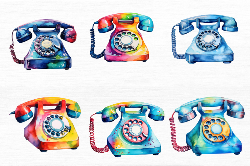 watercolor-rotary-telephone-clipart