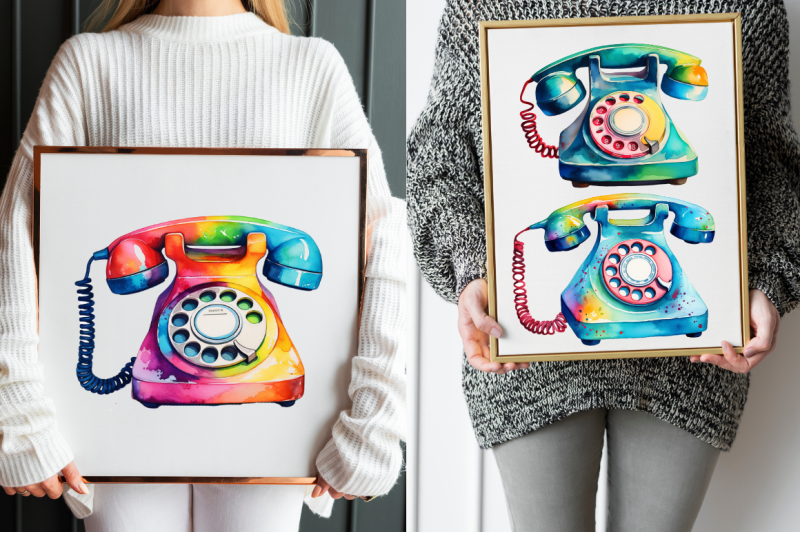 watercolor-rotary-telephone-clipart