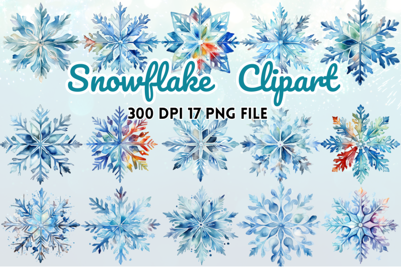 watercolor-snowflake-sublimation-clipart