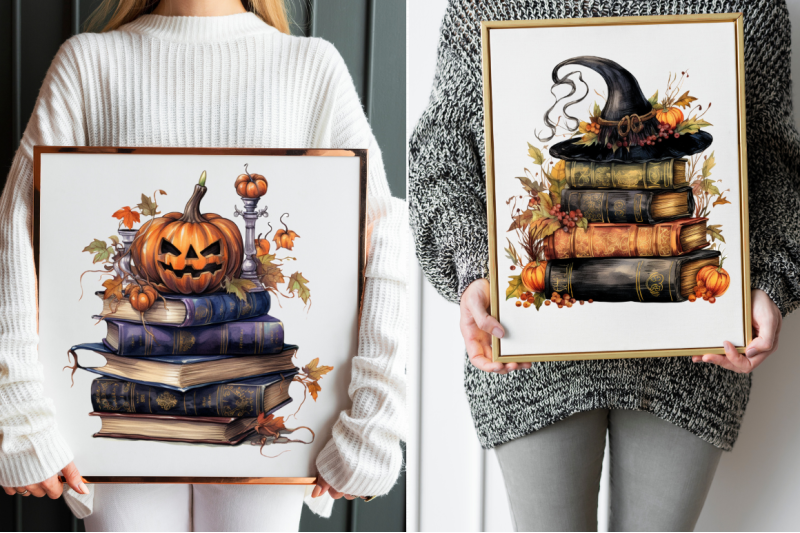 watercolor-halloween-books-clipart