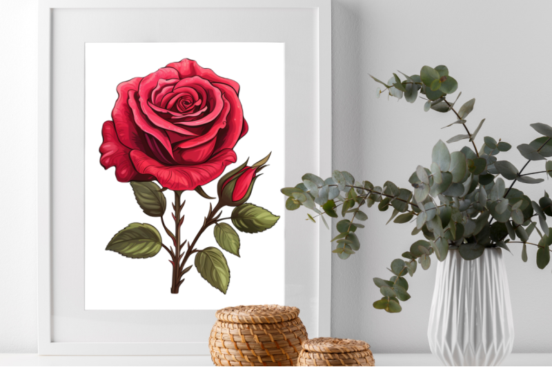 hand-drawn-rose-flower-clipart-bundle