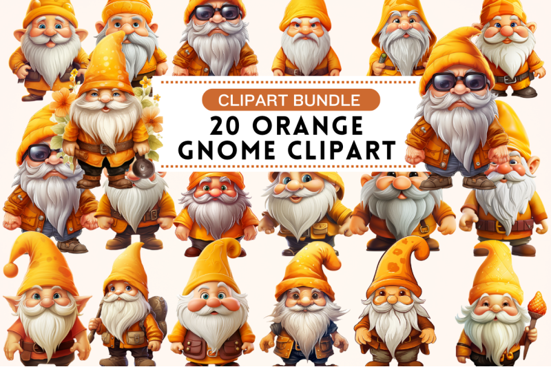 orange-gnome-clipart-bundle