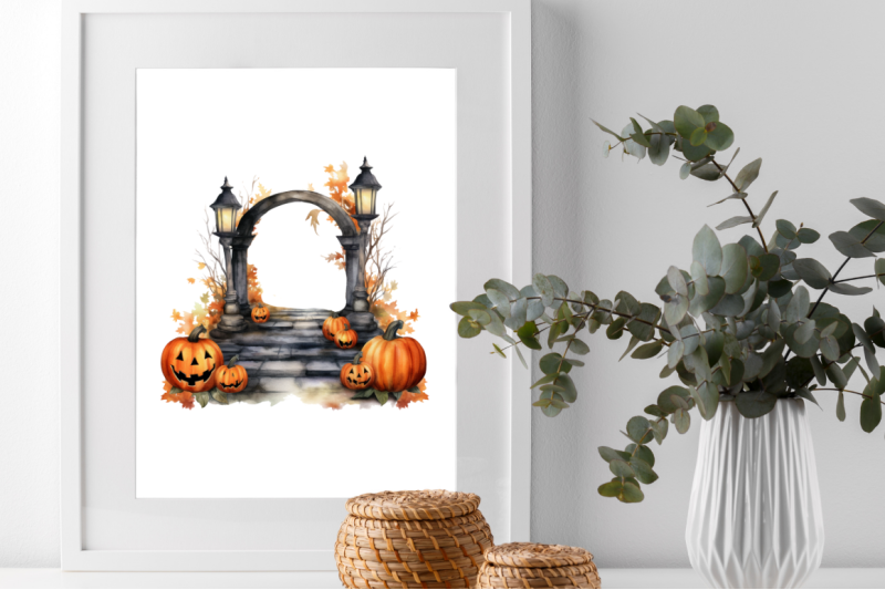 watercolor-halloween-walkway-clipart