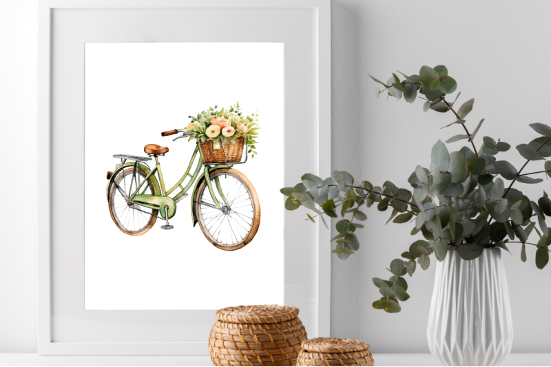 watercolor-vintage-surrey-bicycle