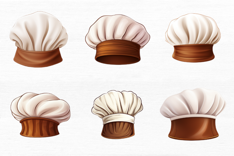 watercolor-chef-hat-clipart-bundle