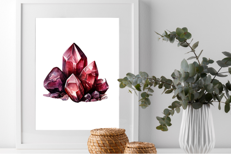 burgundy-crystals-and-gems-clipart