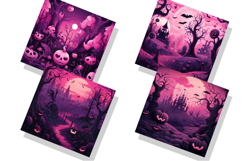 pastel-halloween-seamless-pattern-bundle
