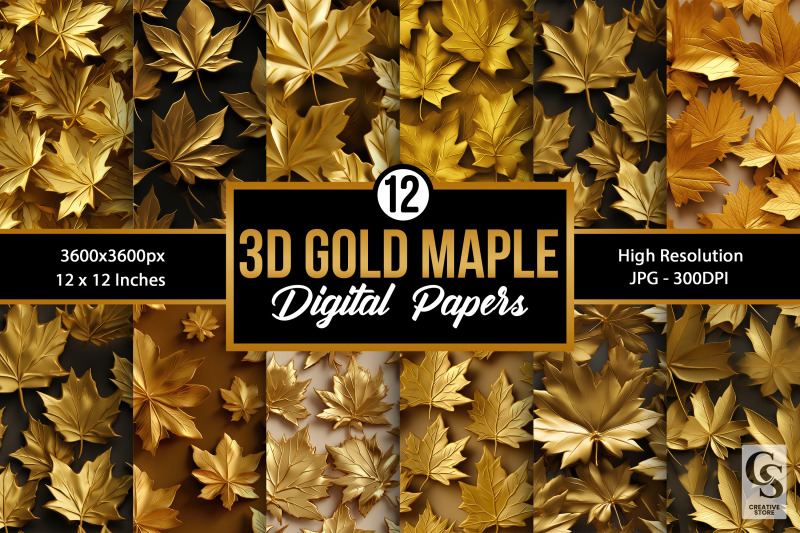 gold-3d-maple-leaves-seamless-patterns