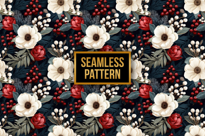 winter-blooming-flowers-seamless-patterns