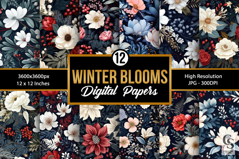 winter-blooming-flowers-seamless-patterns