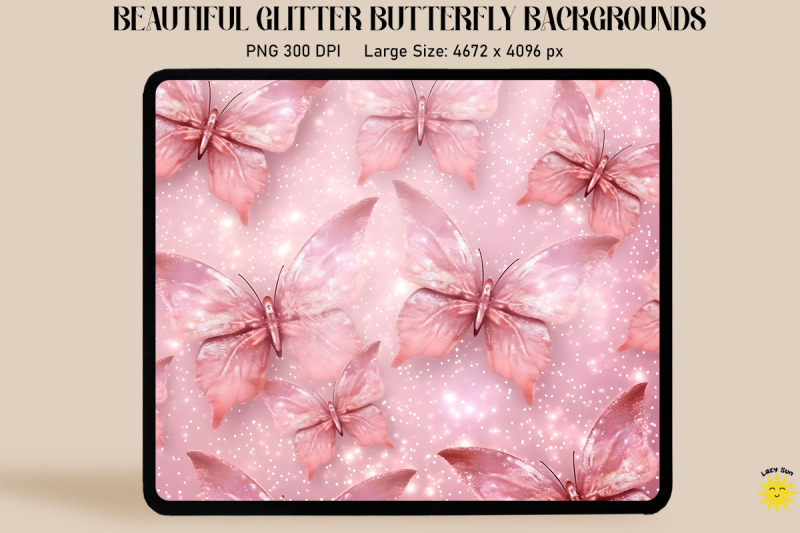 pastel-pink-glitter-butterfly-pattern